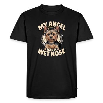 Yorkshire Terrier Yorkshire Race de chien Yorkshire - T-shirt Premium bio Homme - noir - Devant - Nico (187cm)