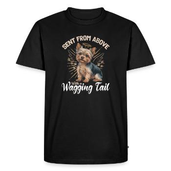 Yorkshire Terrier Yorkshire Race de chien Yorkshire - T-shirt Premium bio Homme - noir - Devant - Nico (187cm)
