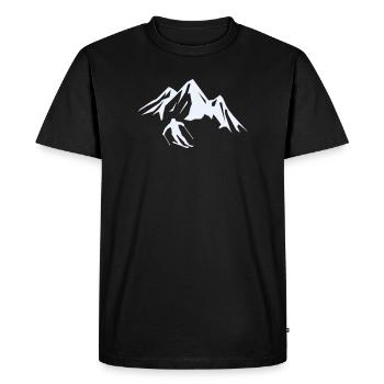 Summit Adventure Skier Silhouette - Men's Premium Organic T-Shirt - black - Front - Nico (187cm)