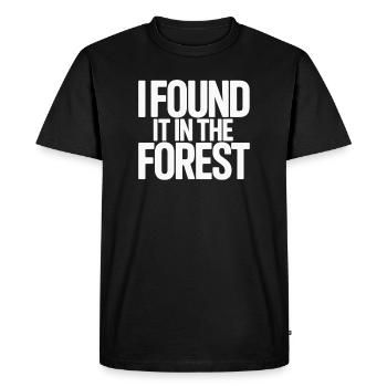 Ready for mushroom picking: Picking porcini mushrooms - Men's Premium Organic T-Shirt - black - Front - Nico (187cm)