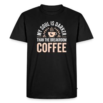 Âme plus sombre que le café de la salle de pause - T-shirt Premium bio Homme - noir - Devant - Nico (187cm)