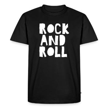 Typographie audacieuse du rock and roll - T-shirt Premium bio Homme - noir - Devant - Nico (187cm)