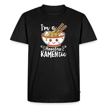 Ramen Bowl Ramentic Désespéré - T-shirt Premium bio Homme - noir - Devant - Nico (187cm)