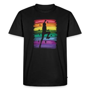 Boulderer Boulder Bouldering - Men's Premium Organic T-Shirt - black - Front - Nico (187cm)