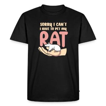 Rat, rat de maison, propriétaire de rats, amoureux des rats - T-shirt Premium bio Homme - noir - Devant - Nico (187cm)