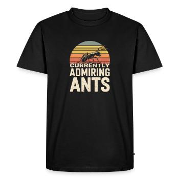 Admirer les fourmis | Humour de fourmis - T-shirt Premium bio Homme - noir - Devant - Nico (187cm)