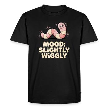 Un peu bancal | Humeur du ver - T-shirt Premium bio Homme - noir - Devant - Nico (187cm)
