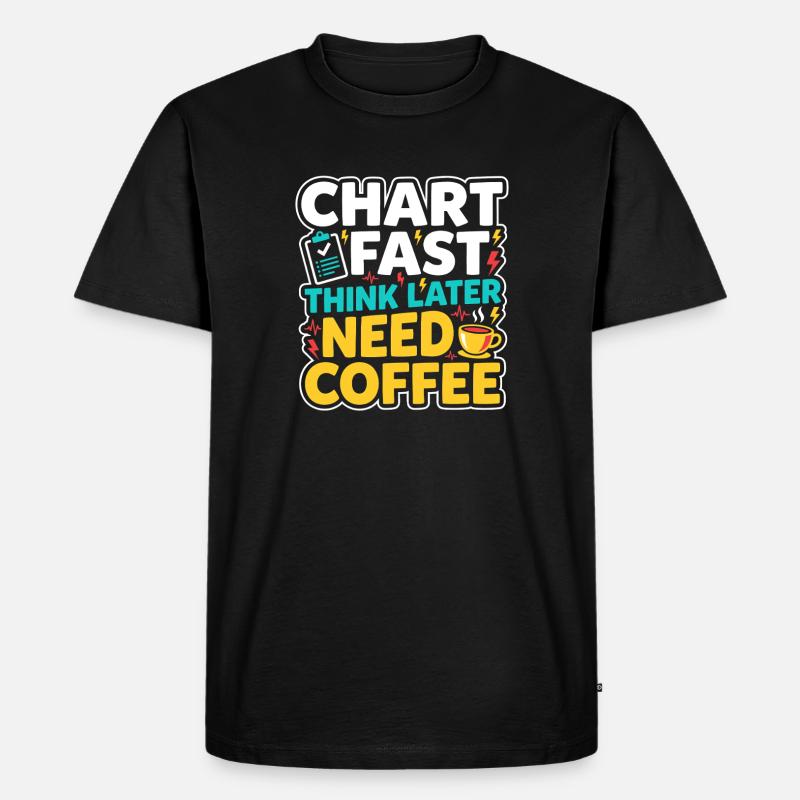 Nachtschicht-krankenschwester, Müde - Männer Premium Bio T-Shirt - Schwarz