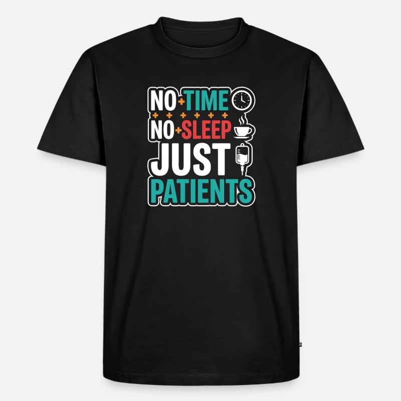 Nachtschicht-krankenschwester, Müde - Männer Premium Bio T-Shirt - Schwarz