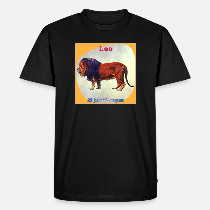Löwe - Männer Premium Bio T-Shirt - Schwarz