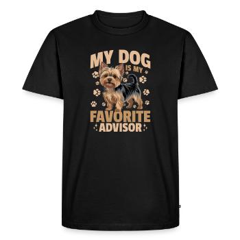 Yorkshire Terrier Yorkshire Race de chien Yorkshire - T-shirt Premium bio Homme - noir - Devant - Nico (187cm)