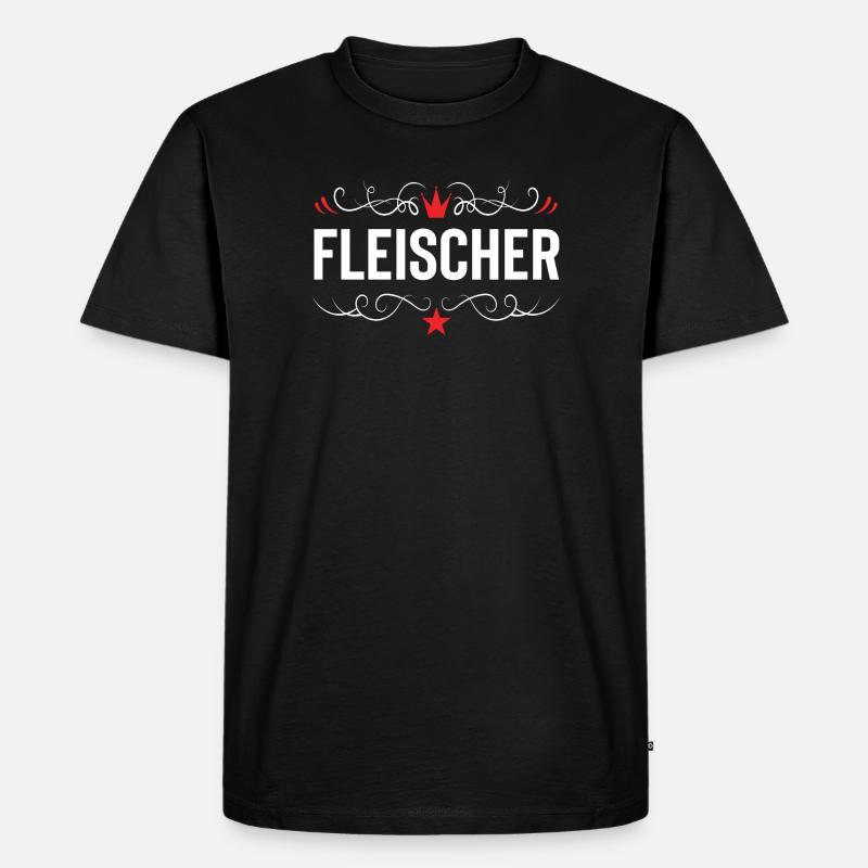 Fleischer Beruf - Männer Premium Bio T-Shirt - Schwarz