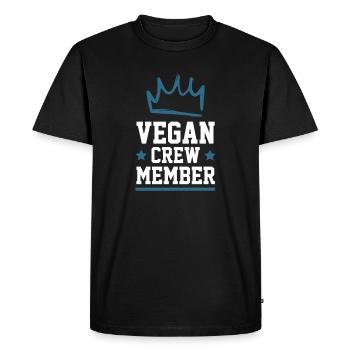 Vegan Crew - Men's Premium Organic T-Shirt - black - Front - Nico (187cm)