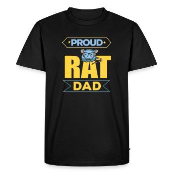 Rat, rat de maison, propriétaire de rats, amoureux des rats - T-shirt Premium bio Homme - noir - Devant - Nico (187cm)