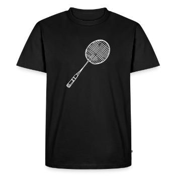 Match de raquette de badminton - T-shirt Premium bio Homme - noir - Devant - Nico (187cm)