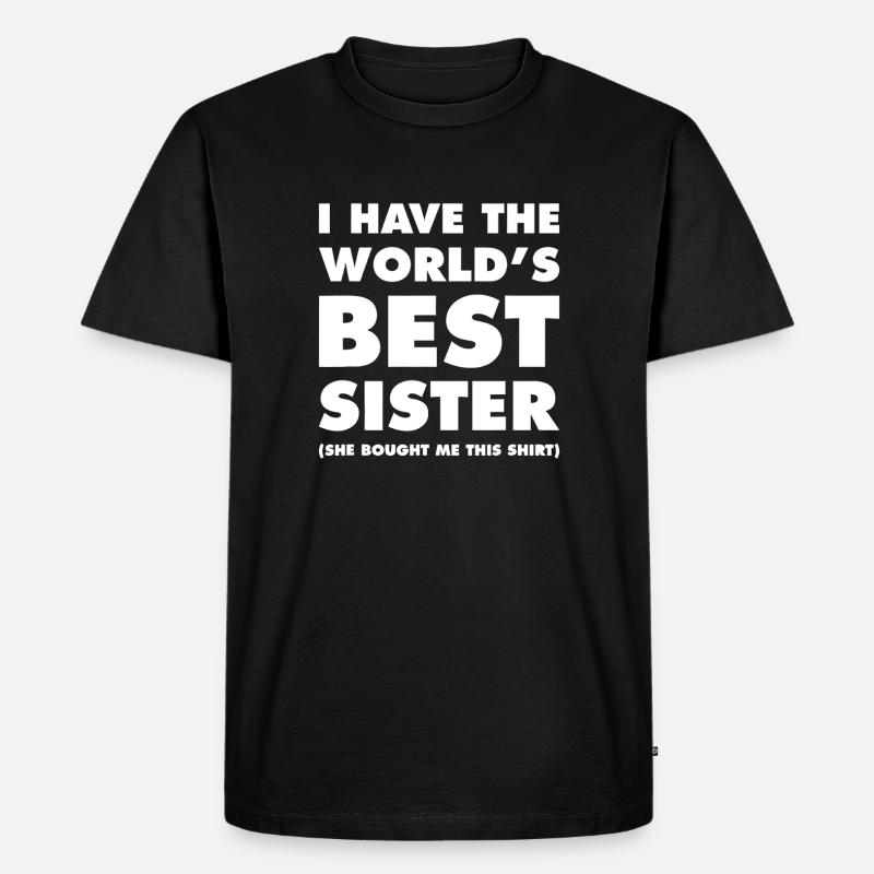 Die beste Schwester-Tee der Welt - Männer Premium Bio T-Shirt - Schwarz