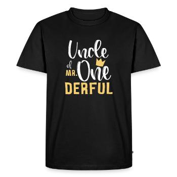 Oncle d’un seul t-shirt Derful Crown - T-shirt Premium bio Homme - noir - Devant - Nico (187cm)