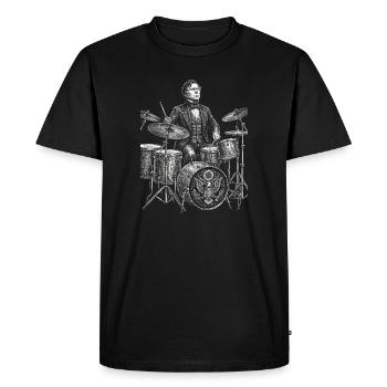 Franklin Pierce joue de la batterie - T-shirt Premium bio Homme - noir - Devant - Nico (187cm)