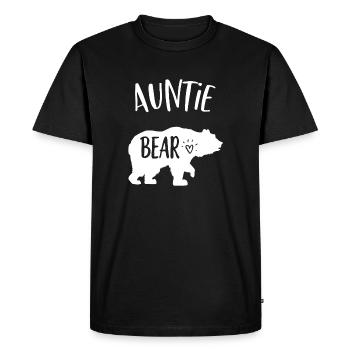 Auntie Bear Silhouette - Men's Premium Organic T-Shirt - black - Front - Nico (187cm)