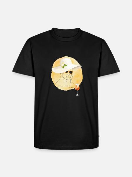 Amalfi Mood Lemon Summer Design - Men's Premium Organic T-Shirt - black