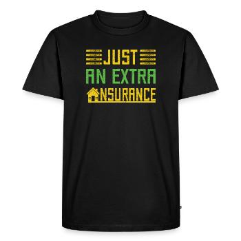 Insurance Agent Just An Extra Funny Insurance - Men's Premium Organic T-Shirt - black - Front - Nico (187cm)