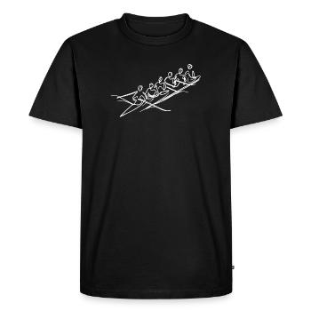 Rowing Team Sketch - Men's Premium Organic T-Shirt - black - Front - Nico (187cm)