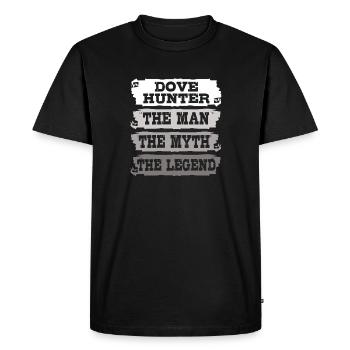 Chasse au pigeon Chasseur Chasse au pigeon - T-shirt Premium bio Homme - noir - Devant - Nico (187cm)