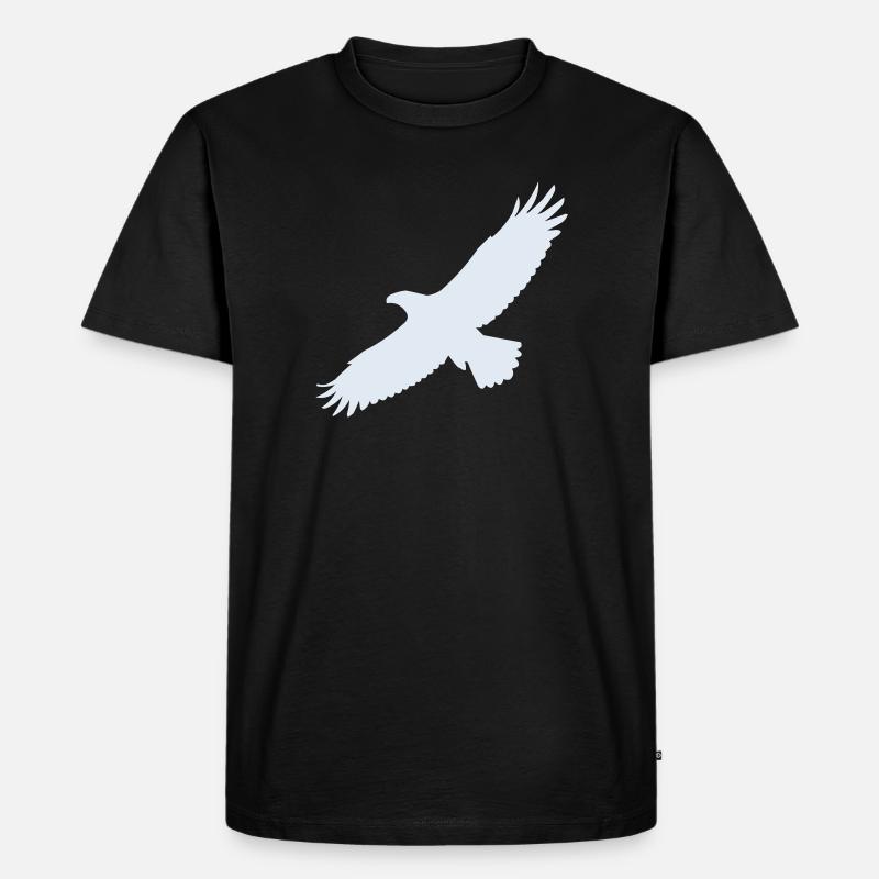 adler - Männer Premium Bio T-Shirt - Schwarz