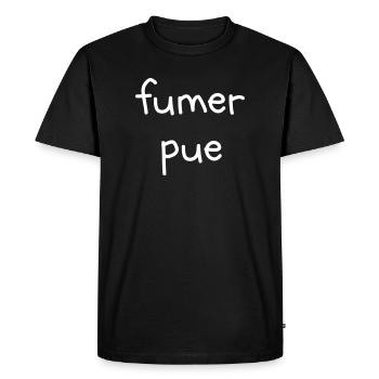 Fumer pue - T-shirt Premium bio Homme - noir - Devant - Nico (187cm)