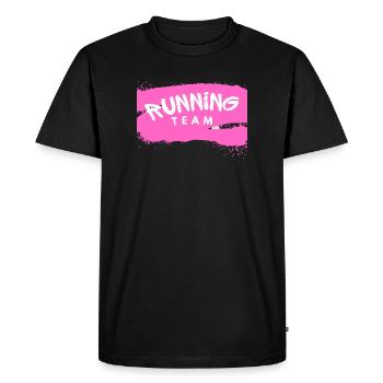 Équipe de course - T-shirt Premium bio Homme - noir - Devant - Nico (187cm)