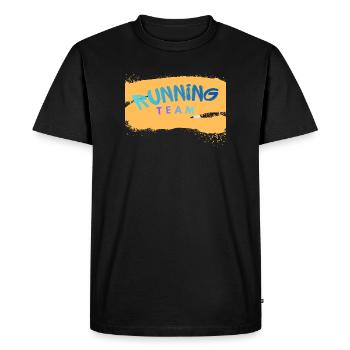 Équipe de course - T-shirt Premium bio Homme - noir - Devant - Nico (187cm)