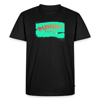 Équipe de course - T-shirt Premium bio Homme - noir - Devant - Nico (187cm)