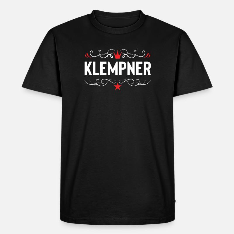 Klempner Beruf - Männer Premium Bio T-Shirt - Schwarz