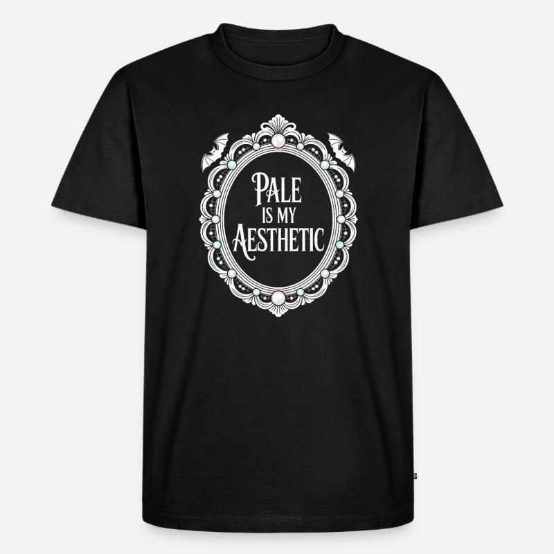 Pale Aesthetic Frame Typografie - Männer Premium Bio T-Shirt - Schwarz