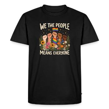 Mois de la fierté LGBTQ - Nous, le peuple, c’est tout le monde - T-shirt Premium bio Homme - noir - Devant - Nico (187cm)