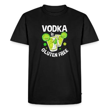 Sans gluten - T-shirt Premium bio Homme - noir - Devant - Nico (187cm)