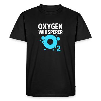 Respiration Respiration Thérapeute Respiratoire Oxygène - T-shirt Premium bio Homme - noir - Devant - Nico (187cm)