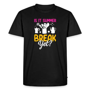 Summer break already? Kitchen motif - Men's Premium Organic T-Shirt - black - Front - Nico (187cm)