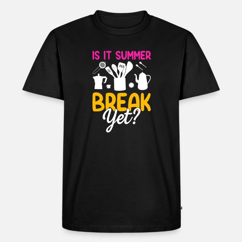 Sommerpause Bereits? Küchenmotiv - Männer Premium Bio T-Shirt - Schwarz