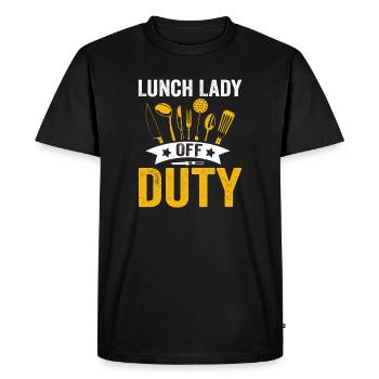 Dame de la cantine, héroïne de cuisine, service - T-shirt Premium bio Homme - noir - Devant - Nico (187cm)