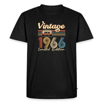 Anniversaire 60 Ans - T-shirt Premium bio Homme - noir - Devant - Nico (187cm)