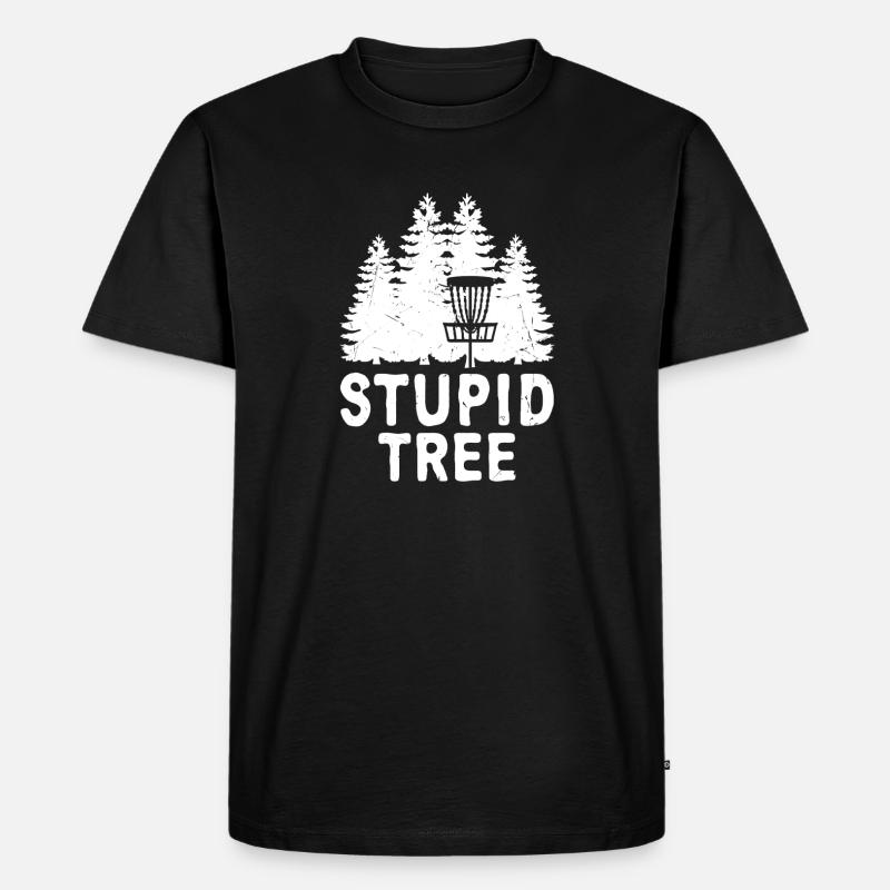 Stupid Tree Disc Golf Tee - Men's Premium Organic T-Shirt - black