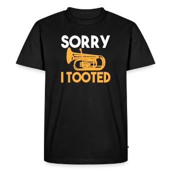 Désolé d’avoir sonné le t-shirt du Trombone - T-shirt Premium bio Homme - noir - Devant - Nico (187cm)