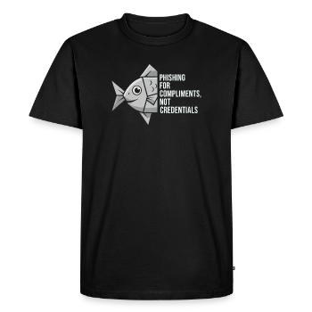 Phishing for Compliments Cyber Security - Men's Premium Organic T-Shirt - black - Front - Nico (187cm)