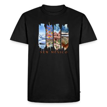 New Mexico Travel – Land of Enchantment Desert - Men's Premium Organic T-Shirt - black - Front - Nico (187cm)