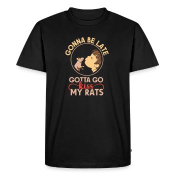 Rat, rat de maison, propriétaire de rats, amoureux des rats - T-shirt Premium bio Homme - noir - Devant - Nico (187cm)