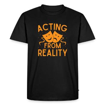 Musical Theatre Acting From Reality Theater Design - Men's Premium Organic T-Shirt - black - Front - Nico (187cm)
