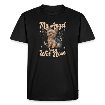 Yorkshire Terrier Yorkshire Race de chien Yorkshire - T-shirt Premium bio Homme - noir - Devant - Nico (187cm)