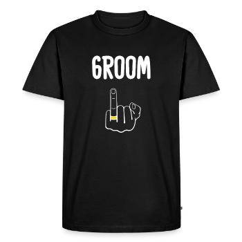 Edgy Groom Ring - Men's Premium Organic T-Shirt - black - Front - Nico (187cm)