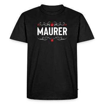 Métier de maçon - T-shirt Premium bio Homme - noir - Devant - Nico (187cm)